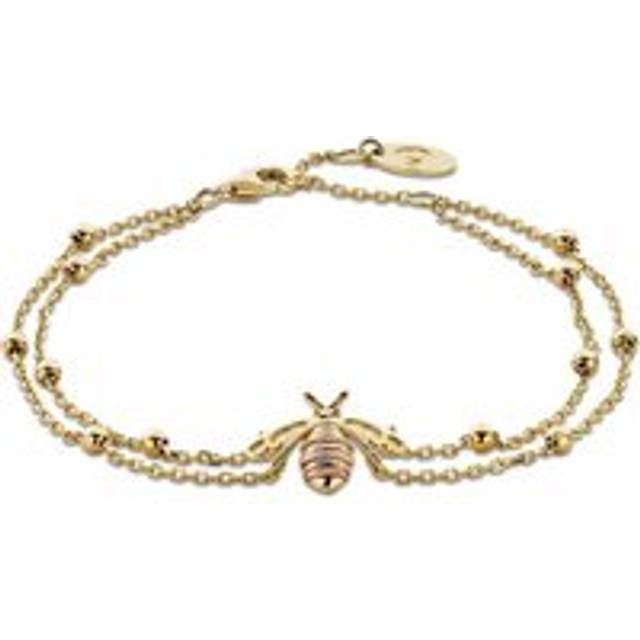 Clogau Nature's Wonder 9ct Solid Gold Honey Bee Double-Chain Bracelet