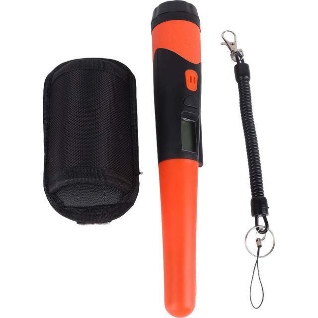 Orange Metal Detector with LCD Display Screen Treasure Searching Pinpointing Finder Probe