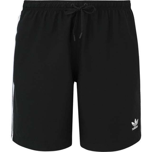 adidas Originals Adicolor 3-Stripes 8" Swim Shorts - Black - Mens