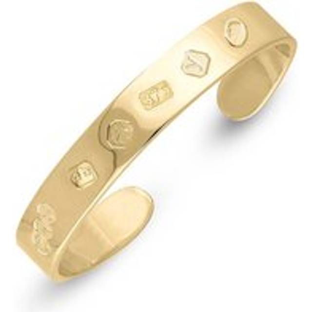 9ct Yellow Gold King's Coronation Hallmark Cuff Bangle D