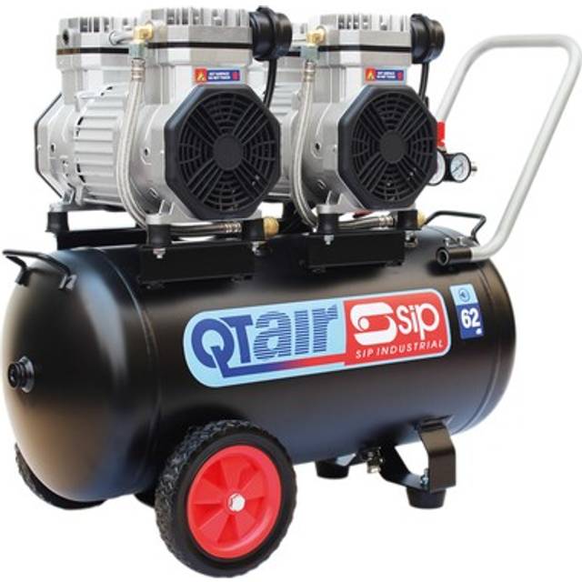 SIP QT AIR DD 3hp 50L Ultra Low Noise Oil Free Direct Drive Compressor - Black