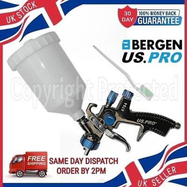 US PRO 1.4MM Nozzle LVLP Gravity Feed Spray Gun 600ML 8784