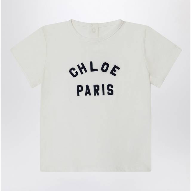 White Cotton T-shirt With Embroidered Logo - 18 M