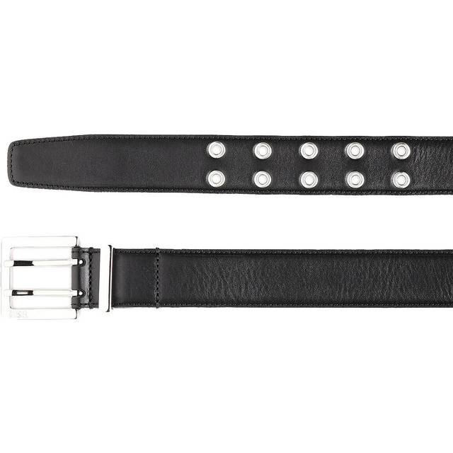 Diesel - mens real leather belt metal eyelets black - b-rock