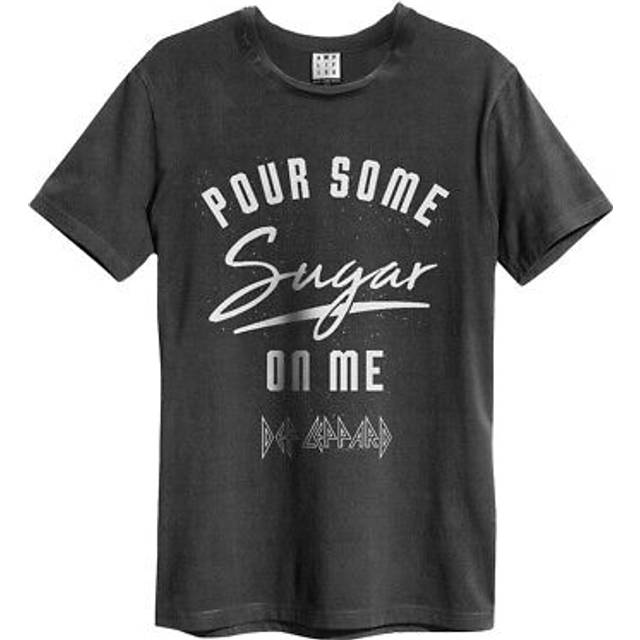 Amplified Unisex Adult For Some Sugar On Me Def Leppard T-Shirt 3XL charcoal