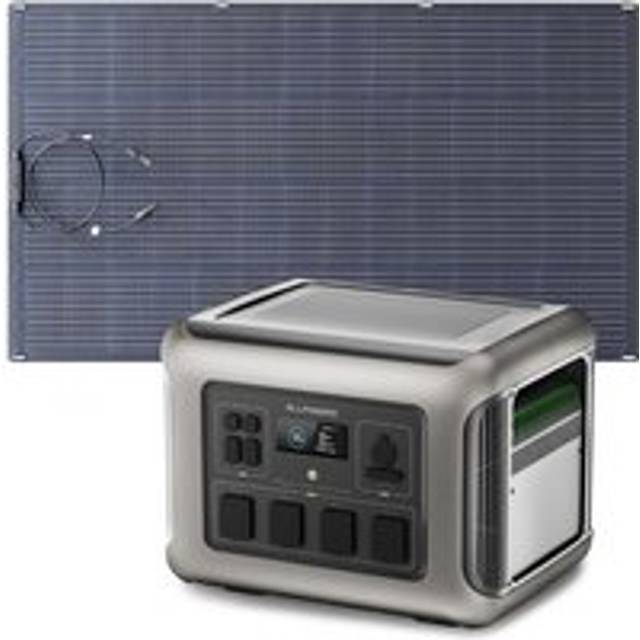 Allpowers - Portable Power Station, Solar Generator 2016Wh LiFePO4 with 200W Flexible Monocrystalline Solar Panel for rv, Home Backup, Emergency,