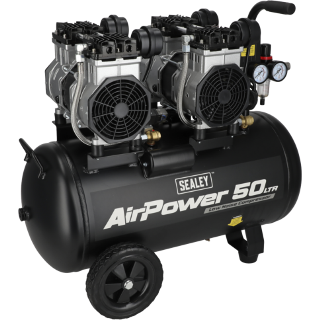 Sealey SAC5001S 50L Low Noise Oil Free Direct Drive Air Compressor...