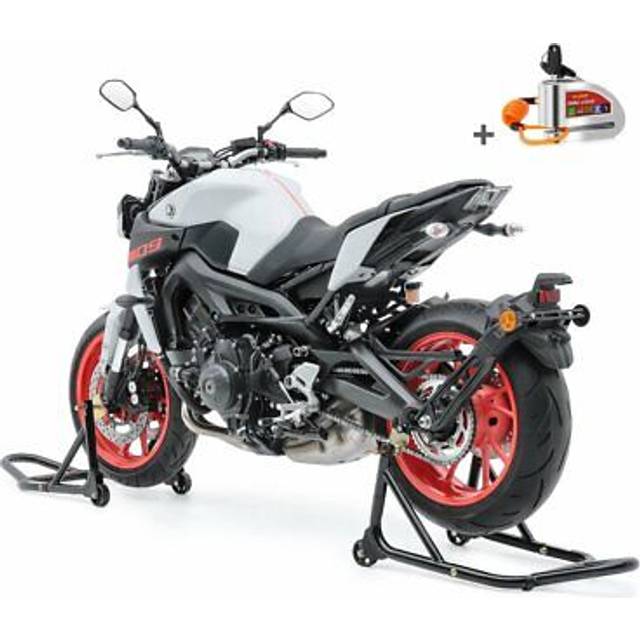 Set SM18 Montageständer set ConStands mit Alarm Bremsscheibenschloss passend für Suzuki GSX-S 750 / Hayabusa - schwarz-schwarz