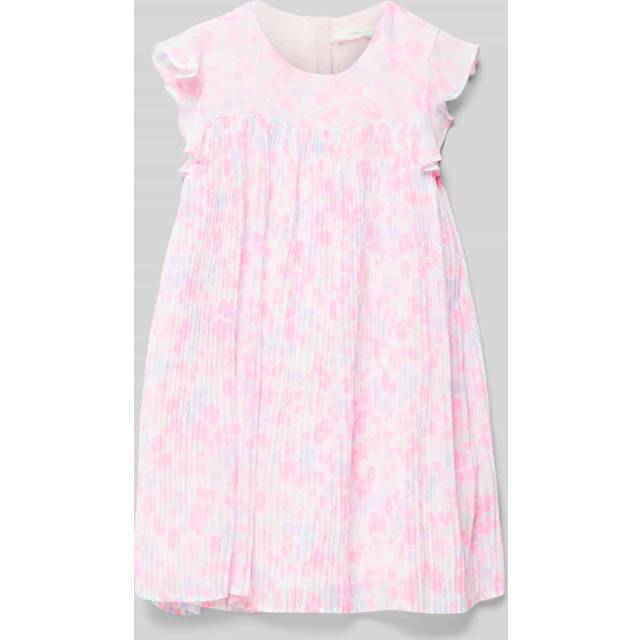 Festliches Plisseekleid in A-Shape mit Volantärmeln