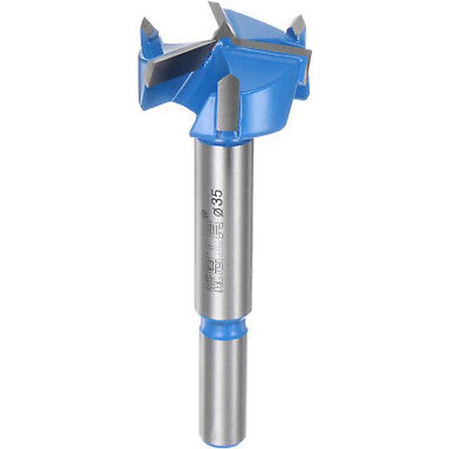 Forstner drill bit 35mm (1-3/8") carbide upgraded 3-cutter wood drilling tool