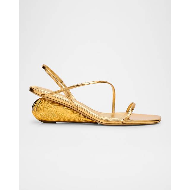 Simkhai Bridget patent leather wedge sandals - silver (UK 3)