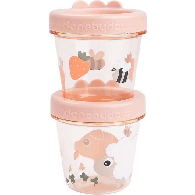 Done by Deer Babymatbehållare Tiny Farm Puder 2-pack