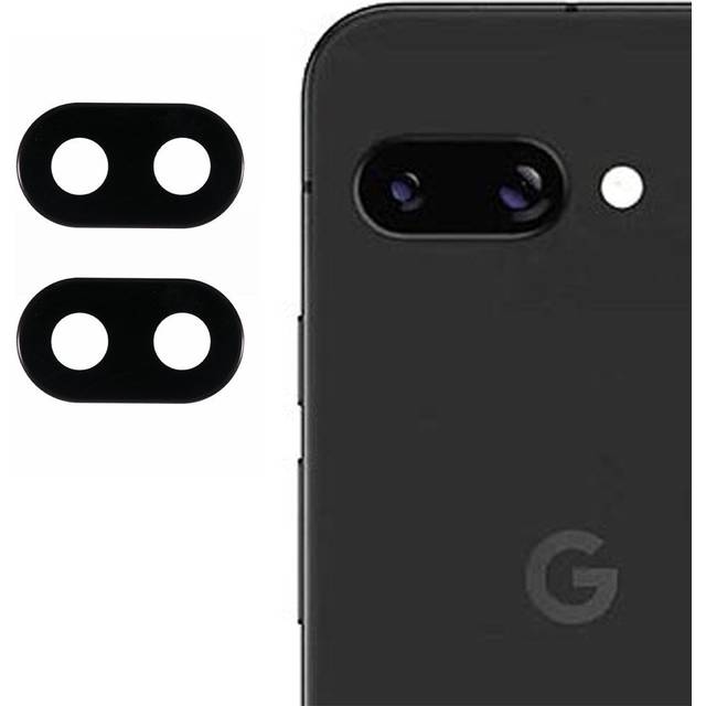 Google Pixel 9a Härdat Kameralinsskyddsglas - 2 st - Svart