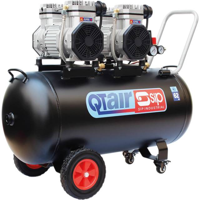 SIP QT AIR DD 3hp 100L Ultra Low Noise Oil Free Direct Drive Compressor - Black
