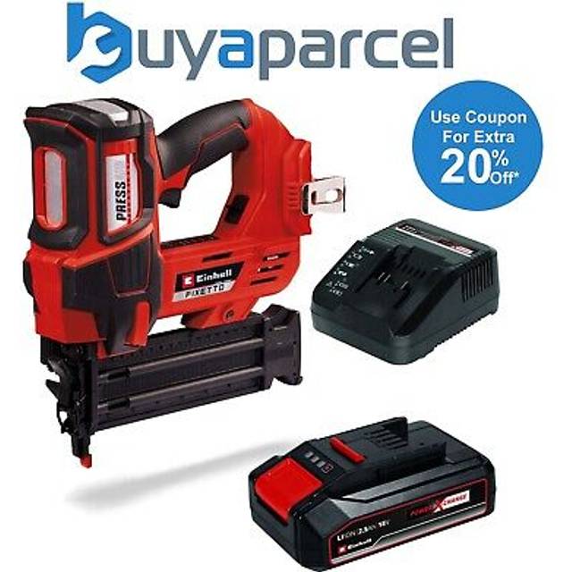 Power X-Change 18v Cordless Nailer fixetto Brad Nail Gun 18/50 +2.5AH - Einhell