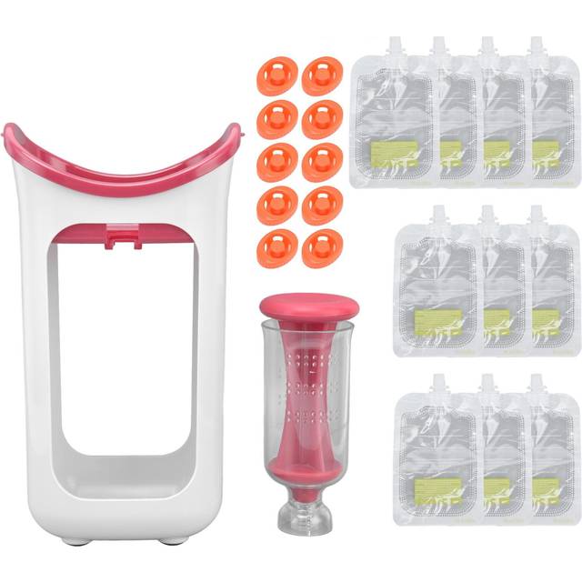 Baby Puree Maker Efficient Easy Operation Easy to Clean Durable Safe Healthy Manual Baby Food L röd