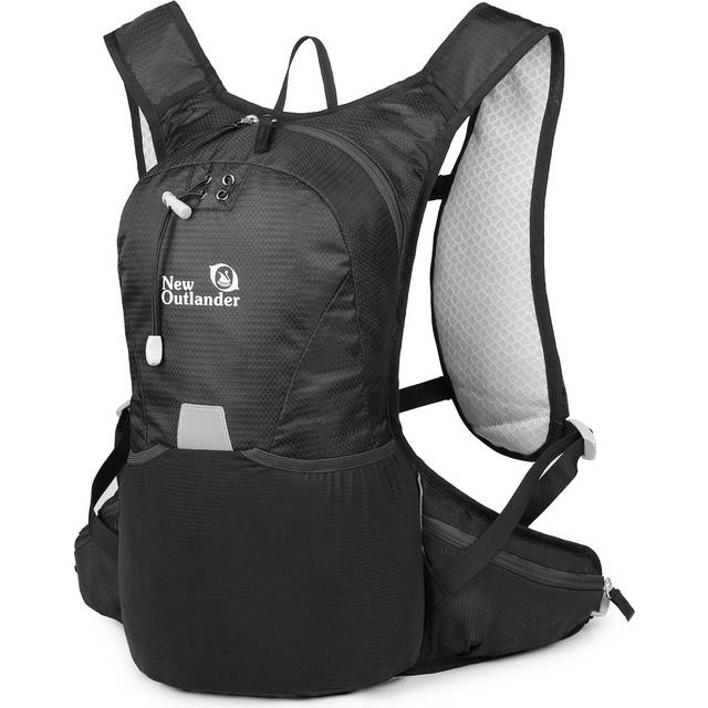 Hiking Necessities 12L Backpacking Backpack Water Resistant for Running & Camping Chest Strap grå
