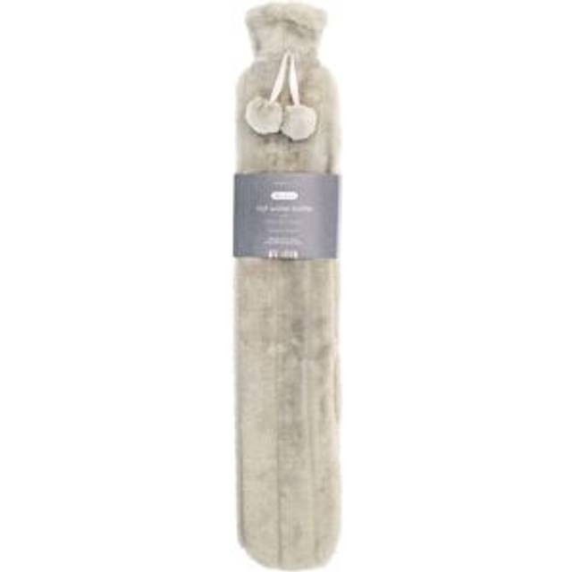 Country Club Long Faux Fur Hot Water Bottle Stone 60x15 cm