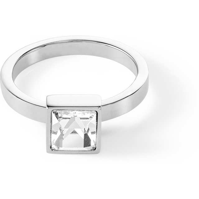 COEUR DE LION Brilliant Square big Ring silber kristall