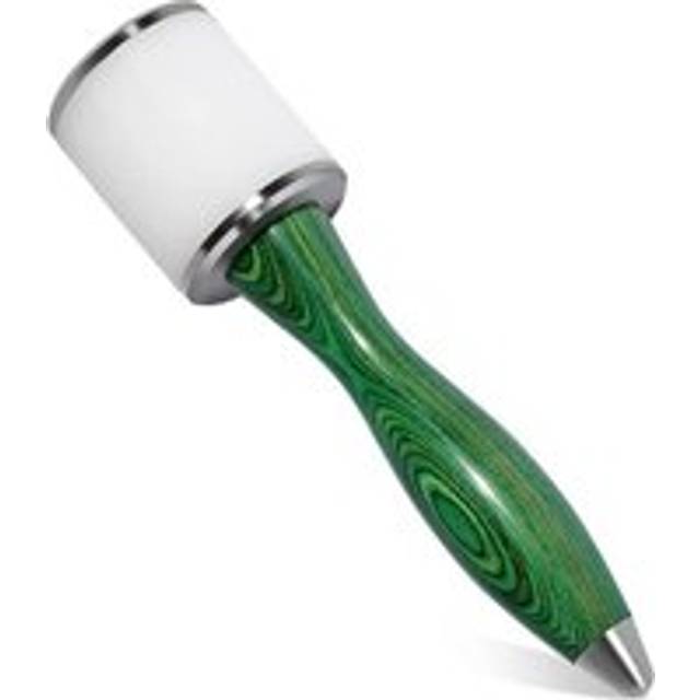 Alwaysh - Leather Carving Hammer, Leather Mallet, Leather with Nylon Straight Head, Wooden Handle, Green Craft Tool