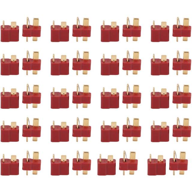 10 Sets T Plug Connectors Gold Plated Male and Female Plugs Connectors 25A for RC LiPo Battery