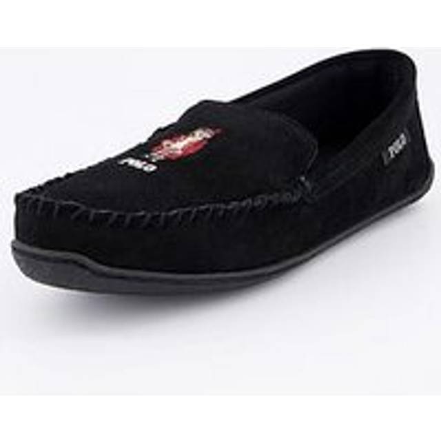 Polo Ralph Lauren Teddy Slippers - Black, Black, Size 9, Men