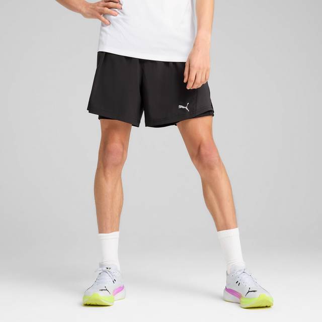 Puma Men's Running Velocity 2-In-1 Shorts - Black, Puma Black, Size L, Men