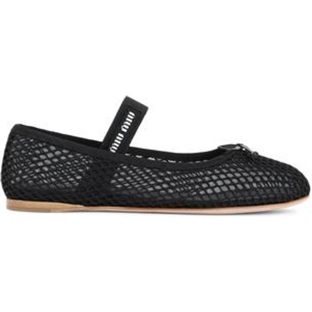 miu miu Mesh Ballet Flats - Black   - 36+ IT