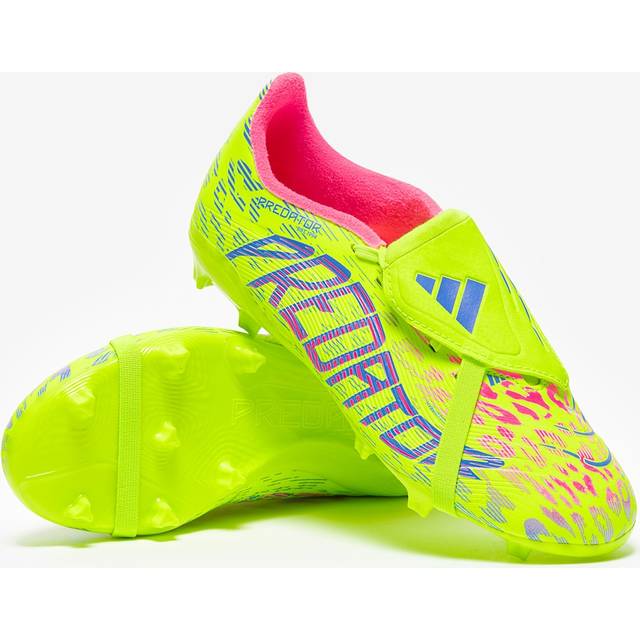 Predator League Fold Over FG JR fotbollsskor, LUCLEM/BLUFUS/LUCPNK, Dam, 5.5