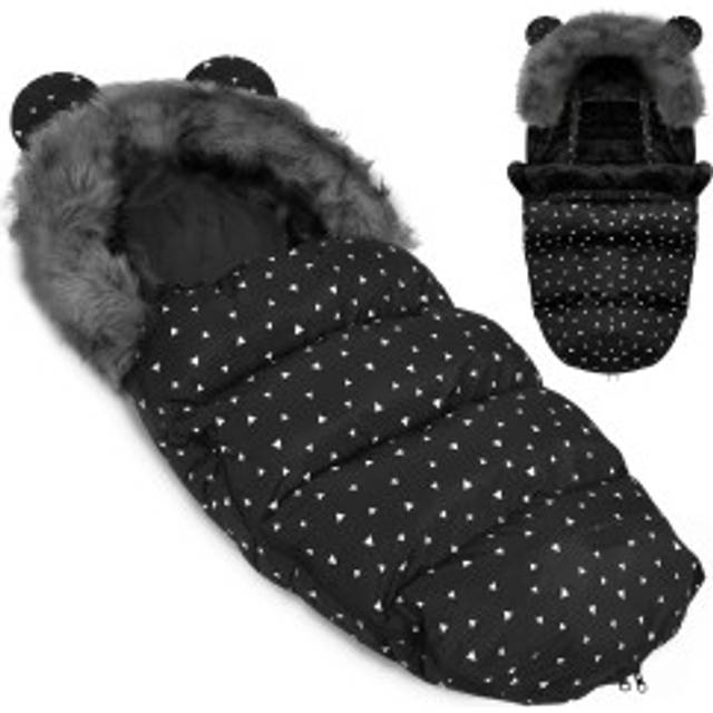 Sleeping bag for pram and sled Elmi Ricokids - black with triangles