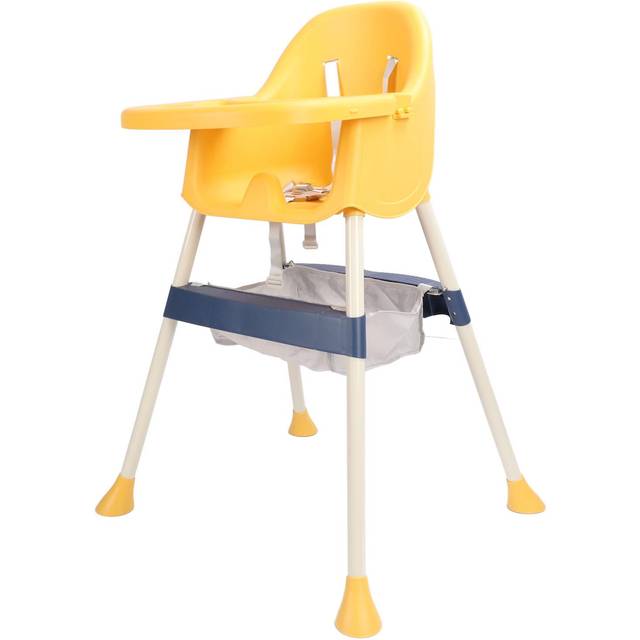 Baby High Chair with Safety Harness Height Adjustable Convertible Baby Dining Highchair