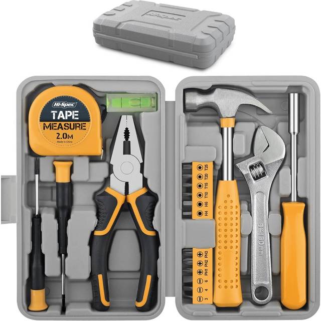 Tool Kit 20pc Small Tool Set & Toolbox for Home DIY & Office Repairs â Basic Starter Tools in a Portable Book-Sized Case