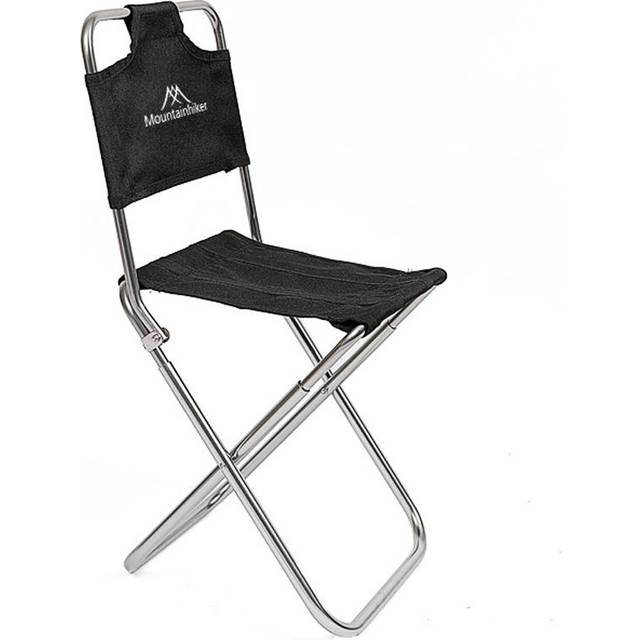 Outdoor Camping Fishing Sketching Chair Foldable Aluminum Alloy Chair Portable Chair With Backrest black