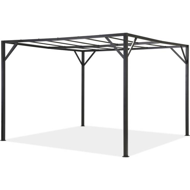 Santorini 4 x 4 m antracit metall terrass pergola ram Garden Point