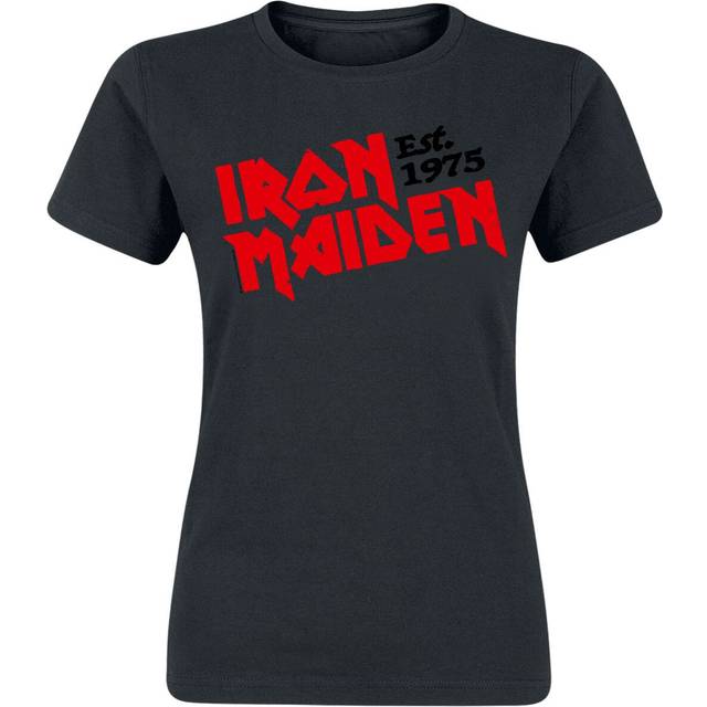 Iron Maiden T-shirt - Est. 1975 - S XXL - för Dam - svart