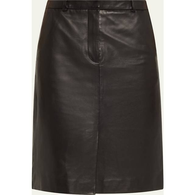 Maxine Leather Skirt - BLACK - 2
