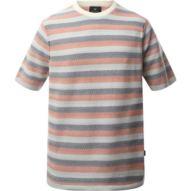 Paul Smith Knit Stripe T Shirt White
