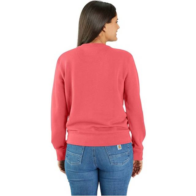 Carhartt Women's Tencel Fiber Series Relaxed Fit Sweatshirt  Pink Salmon