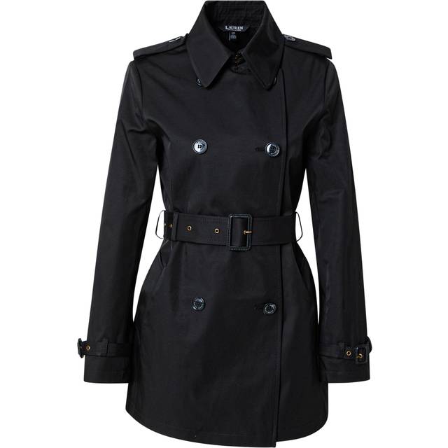 Lauren Ralph Cotton Blenddb BLT Trnch 30 Dam Trenchcoats Stl. XS - Från Magasin - Sort (XS)