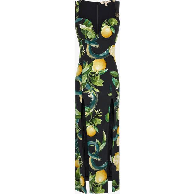 Roberto Cavalli Midi Dress With Lemon Print - Female Dresses Black