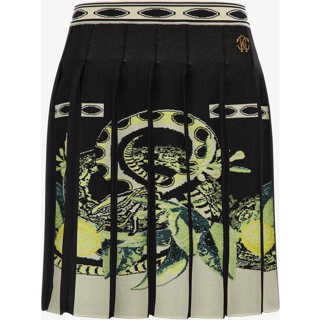 Roberto Cavalli Lemon Print Knit Skirt - Female Skirts Black