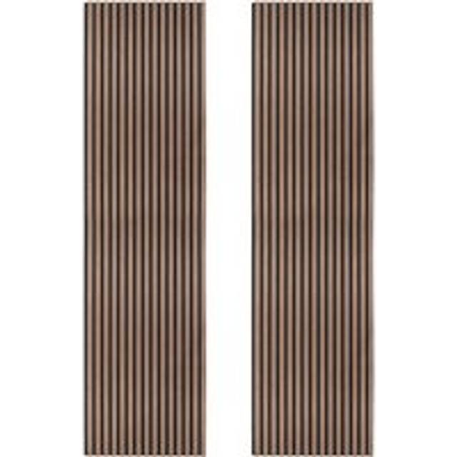 Acoustic Slat Wall Panels x 2 - Dark Walnut