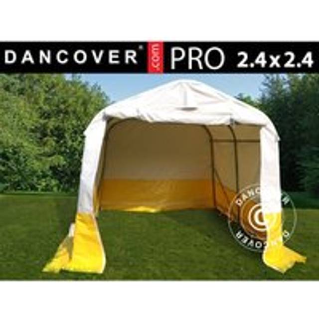 Storage work tent pro 2.4x2.4x2 m, pvc, White/Yellow, Flame