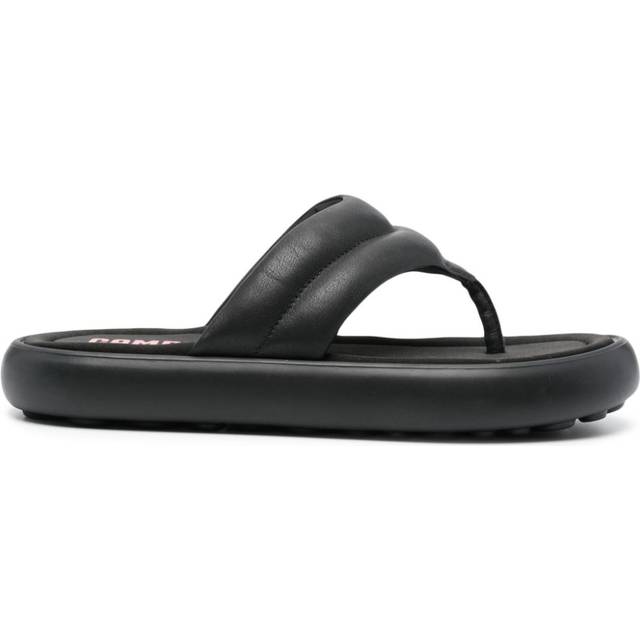 Camper - Flota faux-leather flip-flops - men - Recycled Polyester/Leather/Recycled Polyester/Polyethylene vinyl acetate (PEVA) - 42 - Black