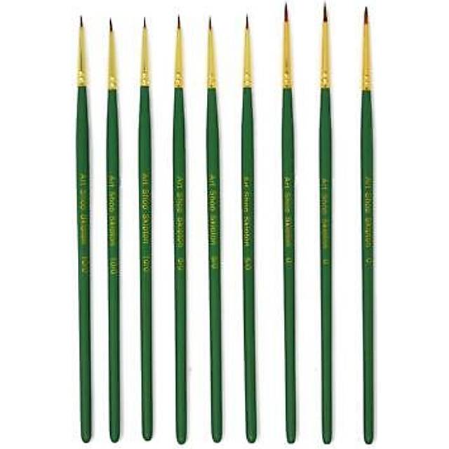 The Art Shop Skipton Fine Detail Miniature Paint Brush Set Of 9