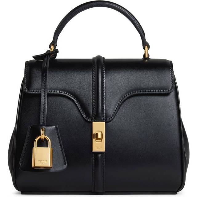 Celine Black Mini 16 in Satinated Calfskin (Size 7 x 6 x 4 inches)