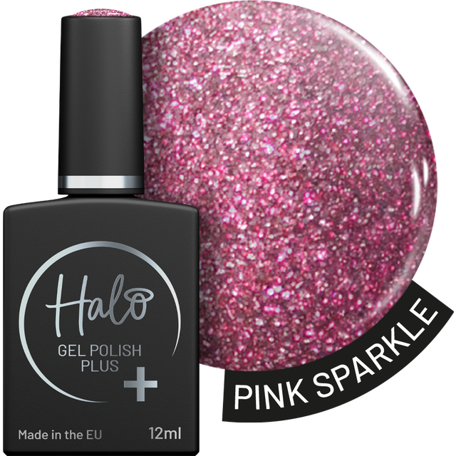 Halo Gel Polish Plus Pink Sparkle 12ml