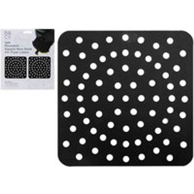 B & Co B & Co Air Fryer 2Pk Reusabke N/Stick Square Liners, Black
