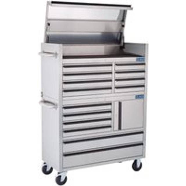 SGS 41 inch Stainless Steel 14 Drawer Roller Tool Cabinet