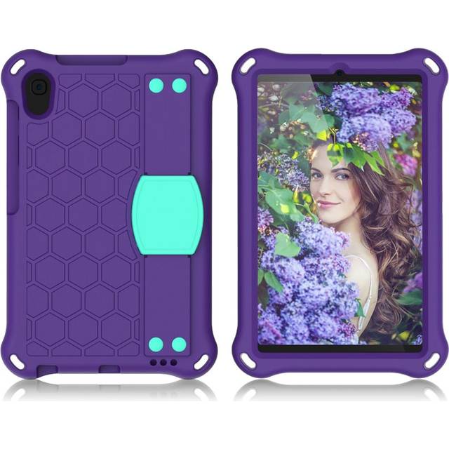 Huawei MediaPad M5 Lite 8 fodral i honeycomb-stil - Lila / Cyan